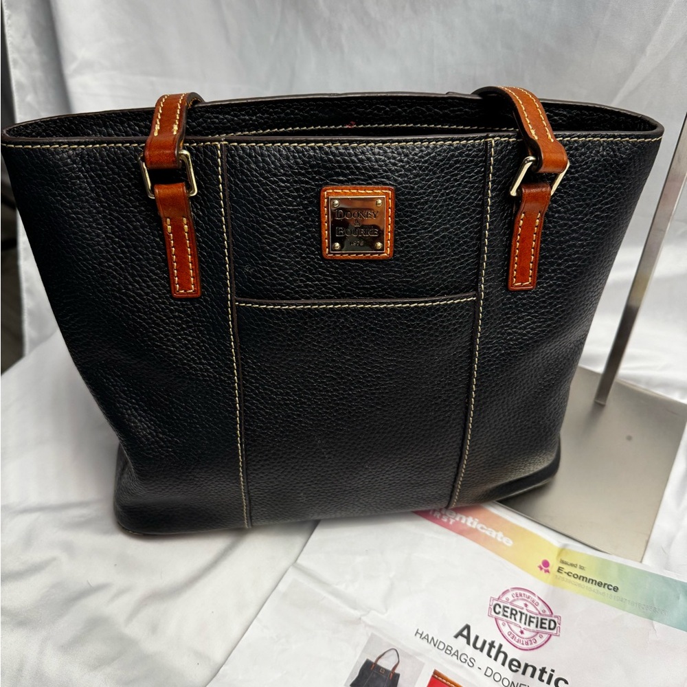 Dooney and Bourke Pebbled Grain Leather Small Lexington Tote Bag